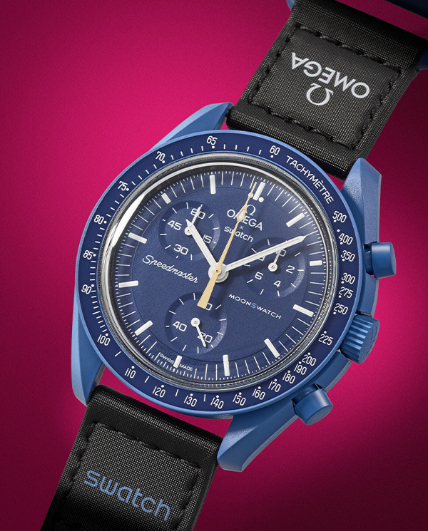 Omega x Swatch Bioceramic MoonSwatch, Mission to Neptune, Moonshine Gold 